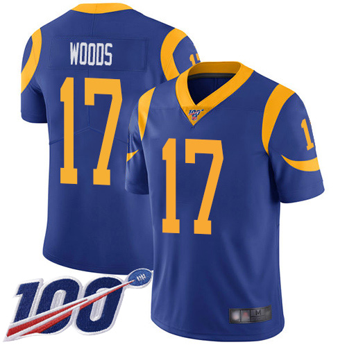 Los Angeles Rams Limited Royal Blue Men Robert Woods Alternate Jersey NFL Football 17 100th Season Vapor Untouchable